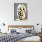 SOCRATES, marmerkop, kopie van een brons van de Canvas Afdruk (Insitu (Slaapkamer))