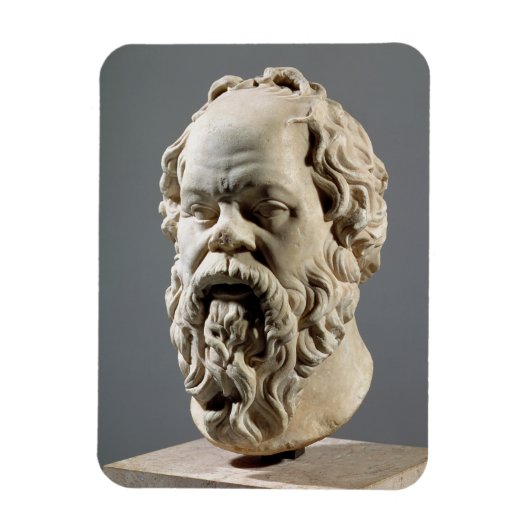 SOCRATES, marmerkop, kopie van een brons van de Magneet (Verticaal)