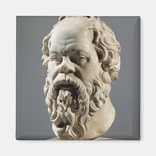 SOCRATES, marmerkop, kopie van een brons van de Magneet (Voorkant)