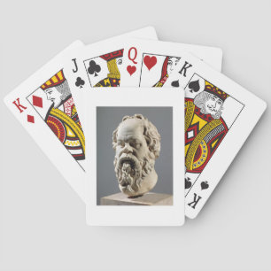 SOCRATES, marmerkop, kopie van een brons van de Pokerkaarten
