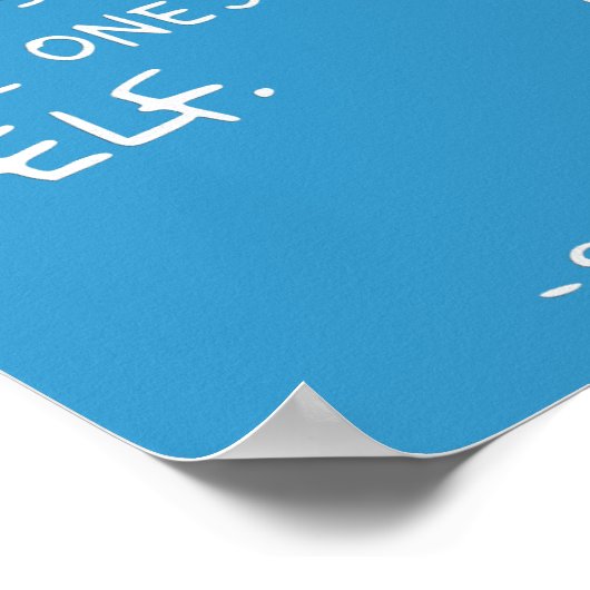 Socrates' "Move The World" Quote Poster (Blue) (Hoek)