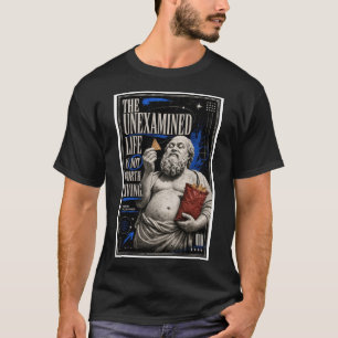Socrates Niet Onderzocht Leven Grappige Filosofie T-shirt
