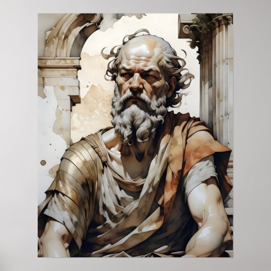 Socrates onderzoekt het leven poster (Voorkant)