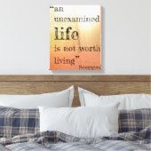 Socrates' "Ononderzocht Leven" Quote Canvas (Herfs (Insitu (Slaapkamer))