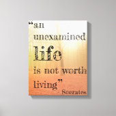 Socrates' "Ononderzocht Leven" Quote Canvas (Herfs (Voorkant)