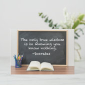Socrates op Ware Wijsheid Filosofie Quote Kaart (Staand voorkant)