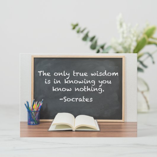 Socrates op Ware Wijsheid Filosofie Quote Kaart (Staand voorkant)