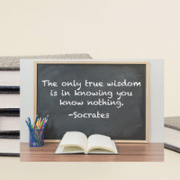 Socrates op Ware Wijsheid Filosofie Quote Kaart
