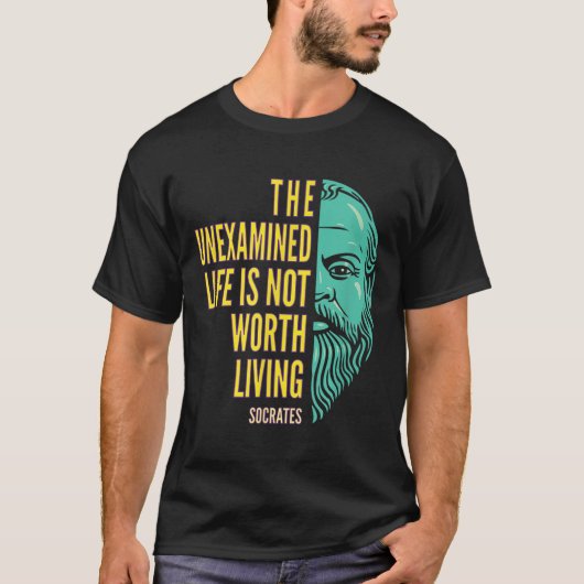 Socrates Portrait &amp; Inspirerend quote_ De U T-shirt (Voorkant)