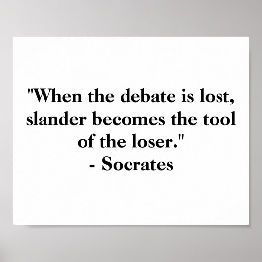 SOCRATES POSTER (Voorkant)