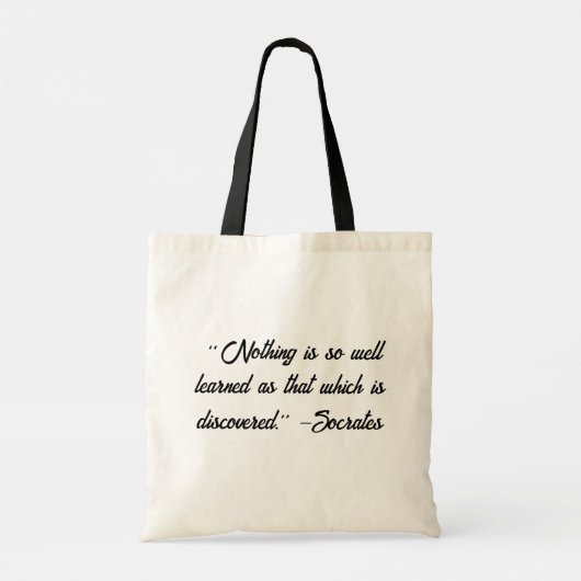 Socrates-prijsopgave Tote Bag (Achterkant)