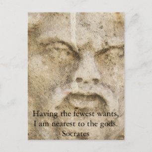 SOCRATES-QUOTATIE BRIEFKAART