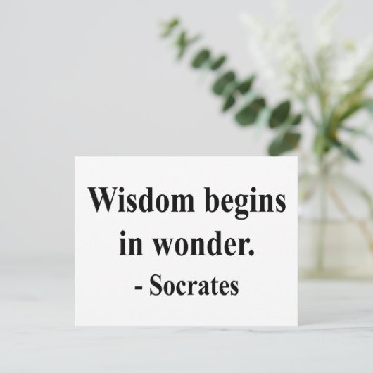 Socrates Quote 1a Briefkaart (Staand voorkant)