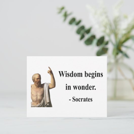 Socrates Quote 1b Briefkaart (Staand voorkant)