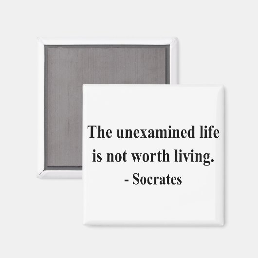 Socrates Quote 2a Magneet (Voorkant / Achterkant)