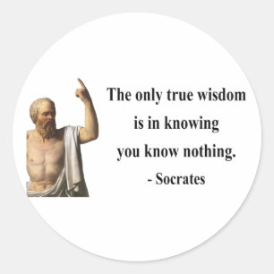 Socrates Quote 3b Ronde Sticker
