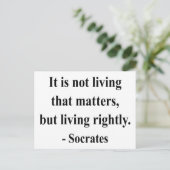 Socrates Quote 6a Briefkaart (Staand voorkant)