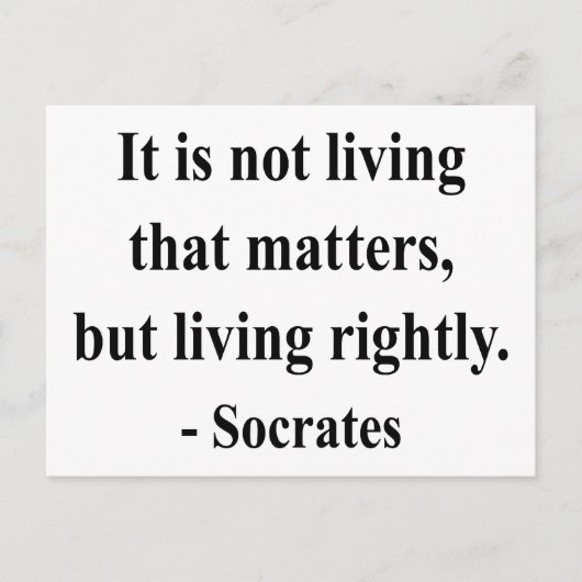 Socrates Quote 6a Briefkaart (Voorkant)
