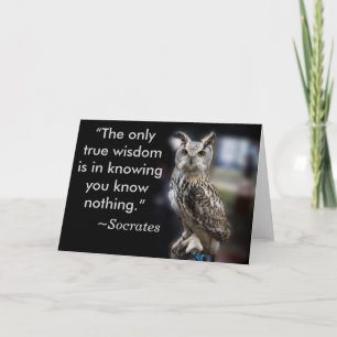 Socrates Quote Eagle Owl Kaart