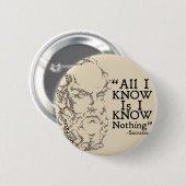 Socrates Sketicism Button (Voorkant /achterkant)