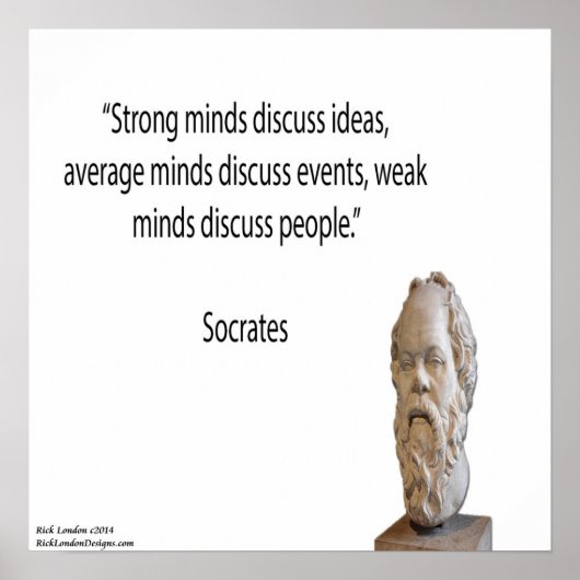 Socrates & Sterke Geesten Quote Poster (Voorkant)