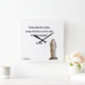 Socrates & Sterke minds Quote Wall-klok Vierkante Klok (Huis)
