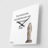 Socrates & Sterke minds Quote Wall-klok Vierkante Klok (Hoek)