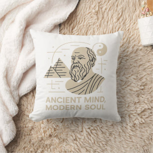 Socrates Vibes Oude Geest Moderne Ziel Filosoof Kussen