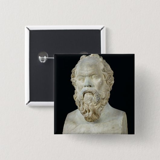 SOCRATES VIERKANTE BUTTON 5,1 CM (Voorkant /achterkant)