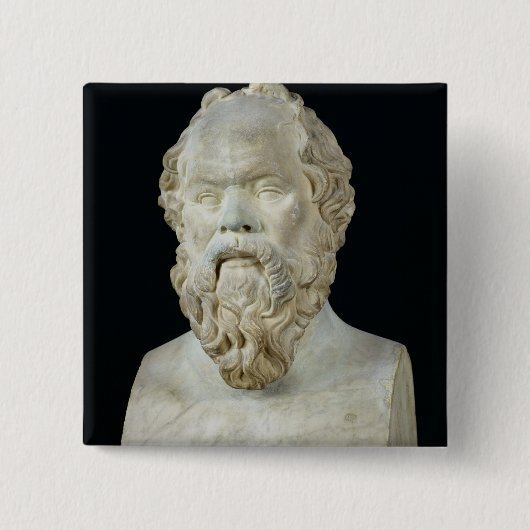SOCRATES VIERKANTE BUTTON 5,1 CM (Voorkant)