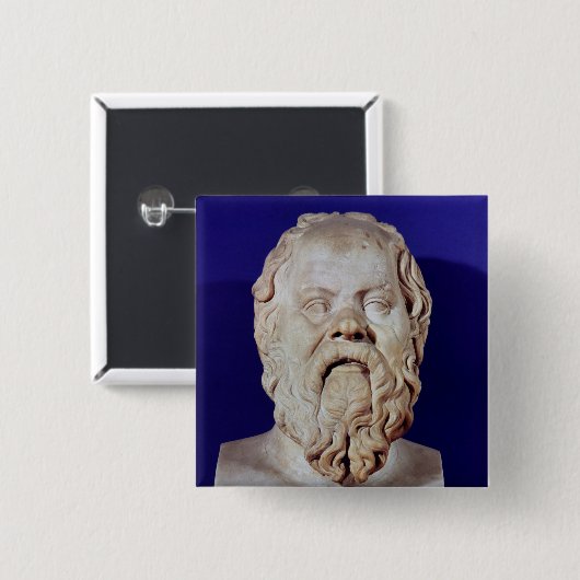 SOCRATES VIERKANTE BUTTON 5,1 CM (Voorkant /achterkant)