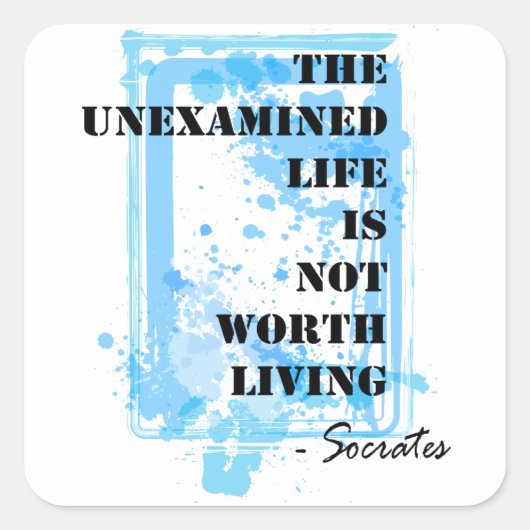SOCRATES VIERKANTE STICKER (Voorkant)