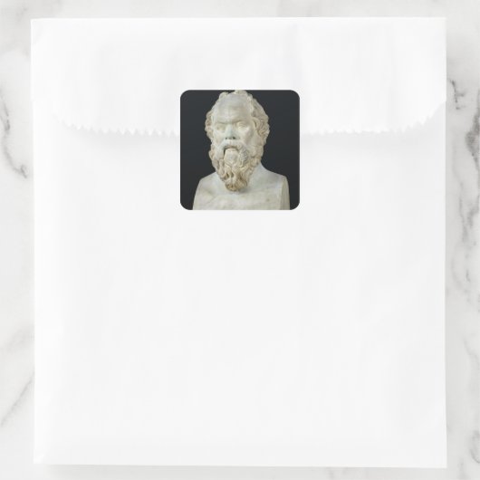 SOCRATES VIERKANTE STICKER (Tas)
