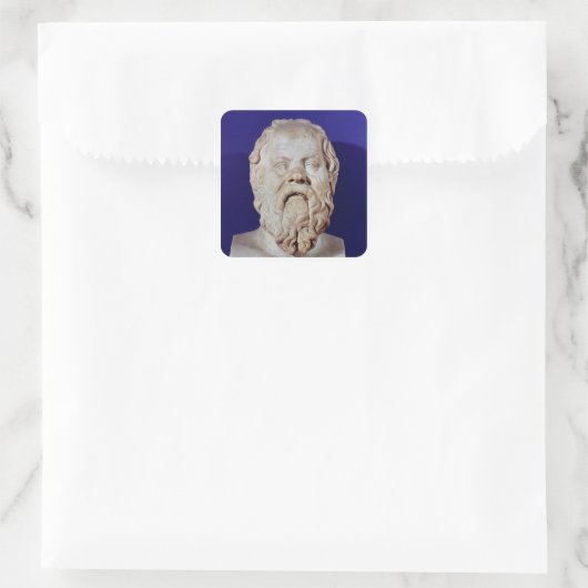 SOCRATES VIERKANTE STICKER (Tas)