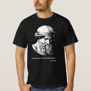 Socrates "Weet Niets" Filosofie T-Shirt