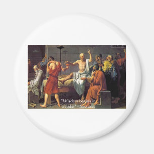 Socrates "Wijsheid/Wonder" Citaat Cadeaus T-shirts Magneet