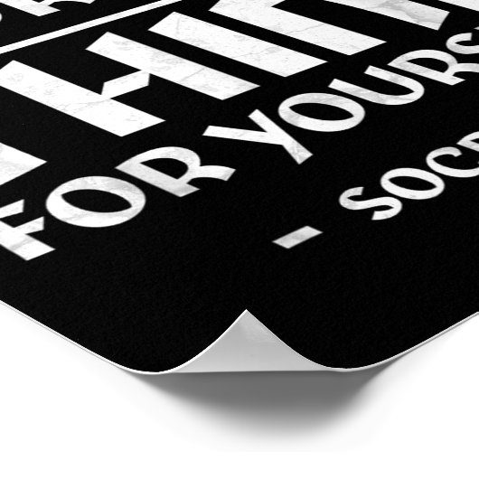 Socrates' zelfbewustzijn stoïcisme citeert de Grie Poster (Hoek)