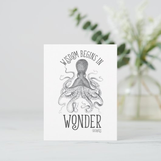 Socratische koppotigen briefkaart (Staand voorkant)