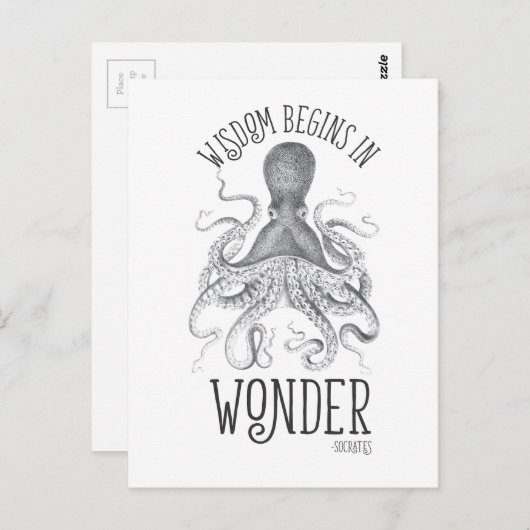 Socratische koppotigen briefkaart (Voorkant / Achterkant)