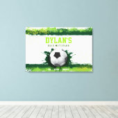 SOCSIN IN GROENE Bar Mitzvah Teken in Geheugenbord Canvas Afdruk (Insitu (Houten vloer))