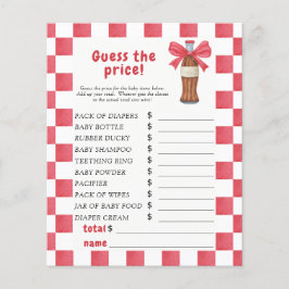 Soda baby shower - Guess the price Game