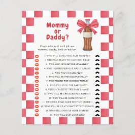 Soda baby shower mama of pappa spel