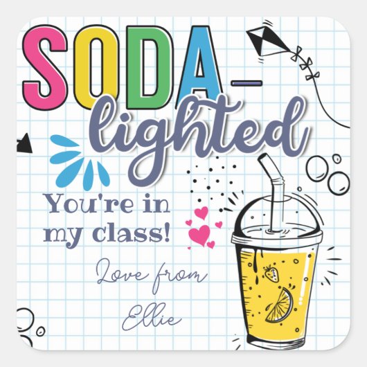 soda - bliksemflare sticker (Voorkant)