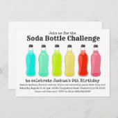Soda Bottle Challenge Birthday Party Kaart (Voorkant / Achterkant)