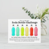 Soda Bottle Challenge Birthday Party Kaart (Staand voorkant)