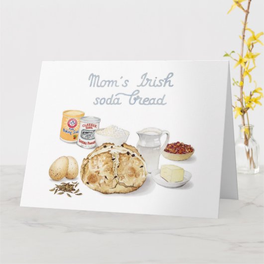 Soda Bread Illustrated Recipe Kaart (Gele Bloem)