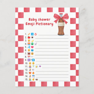 Soda fles baby shower emoji Pictionary spel
