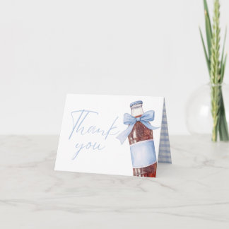 Soda Fles Blauwe Baby Shower Vouwkaart Bedankt
