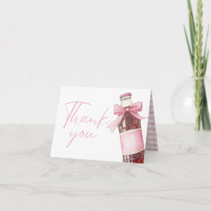 Soda Fles Roze Baby Shower Vouw Dankkaart Bedankkaart