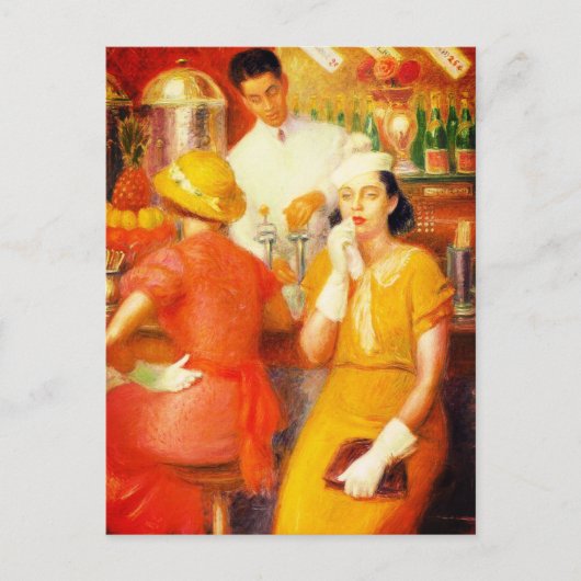 Soda Fontein - William Glackens (1935) Briefkaart (Voorkant)